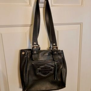 Harley Davidson Black Leather Riding Purse
